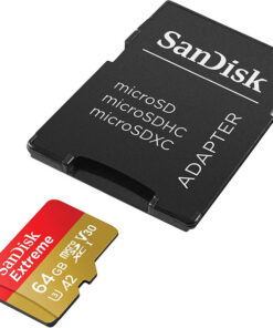 کارت حافظه microSDXC سن دیسک مدل Extreme کلاس A2 استاندارد UHS-I U3 سرعت 160MBps ظرفیت 64 گیگابایت به همراه آداپتور SD