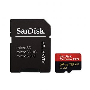 کارت حافظه microSDXC سن دیسک مدل Extreme PRO کلاس A2 استاندارد UHS-I U3 سرعت ۱۷۰MBPS ظرفیت ۶۴ گیگابایت به همراه آداپتور SD