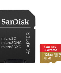 کارت حافظه microSDHC سن دیسک مدل Extreme A2 کلاس 10 استاندارد UHS-I سرعت 160MBps ظرفیت 128 گیگابایت به همراه آداپتور SD