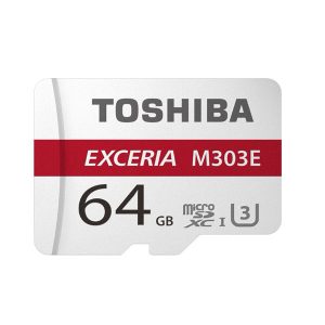 کارت حافظه microSDXC توشیبا مدل EXCERIA M303E کلاس 10 استاندارد UHS-3 سرعت 98MBps ظرفیت 64 گیگابایت