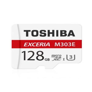 کارت حافظه microSDXC توشیبا مدل Exceria M303e کلاس 10 استاندارد UHS-I U3 سرعت 98MBps ظرفیت 128 گیگابایت