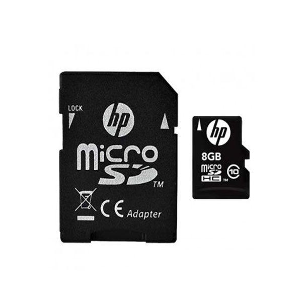 کارت حافظه microSDHC اچ پی مدل mi210 کلاس 10 استاندارد UHS-I سرعت 30MBps ظرفیت 8 گیگابایت به همراه آداپتور SD