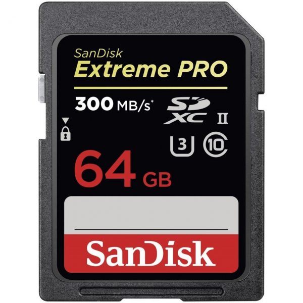 کارت حافظه SDXC سن دیسک مدل Extreme Pro استاندارد UHS-II U3 سرعت 2000X 300MBps ظرفیت 64 گیگابایت
