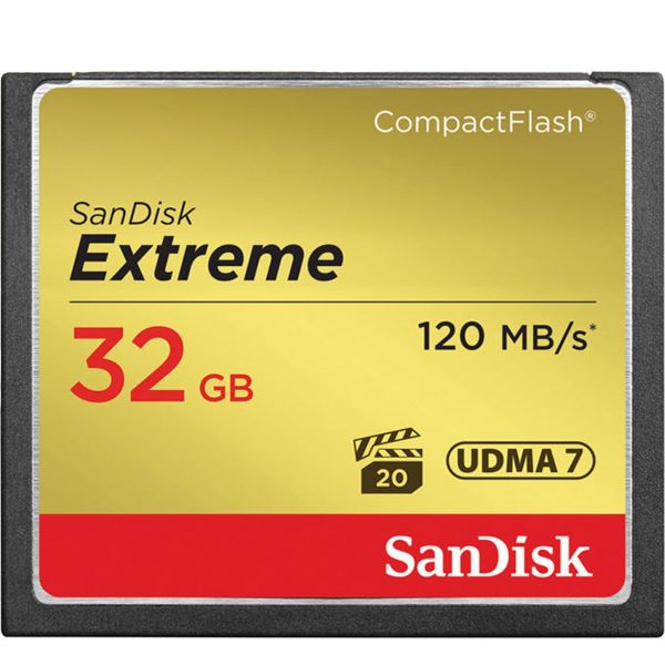کارت حافظه CompactFlash سن دیسک مدل Extreme سرعت 800X 120MBps ظرفیت 32 گیگابایت