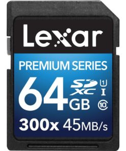 کارت حافظه SDXC لکسار مدل Premium کلاس 10 استاندارد UHS-I U1 سرعت 45MBps 300X ظرفیت 64 گیگابایت