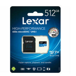 کارت حافظه‌ microSDXC لکسار lexar 633X کلاس 10 استاندارد UHS-I U3 سرعت ظرفیت 512گیگابایت