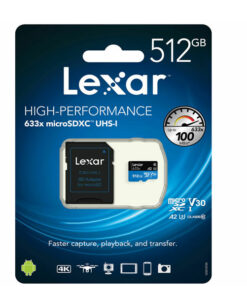 کارت حافظه‌ microSDXC لکسار lexar 633X کلاس 10 استاندارد UHS-I U3 سرعت ظرفیت 512گیگابایت