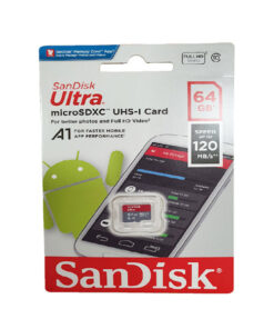 کارت حافظه microSDXC سن دیسک مدل Ultra A1 کلاس 10 استاندارد UHS-I سرعت 140MBps ظرفیت 64 گیگابایت