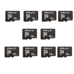 کارت حافظه microSDXC پی ان وای  pny کلاس 10 استاندارد UHS-I U1  ظرفیت16 گیگابایت بسته 10 تایی