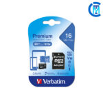 Verbatim 16GB Premium MicroSDHC Memory Card with Adapter - 3