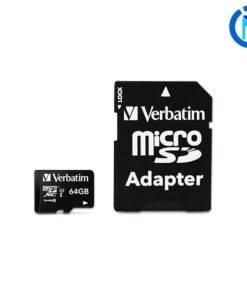 Verbatim 64GB Premium MicroSDXC Memory Card with Adapter - 4